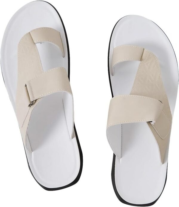 Men's Leather Sandals/Slides – Beach & Outdoor Style, Round-Toe Flip-Flops / Slip-On Slides