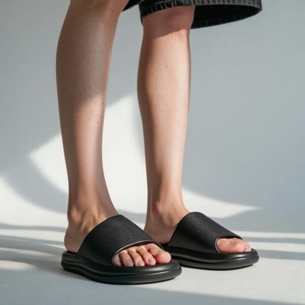 Unisex Slides — Bathroom & Shower Footwear — Non-Slip House Slippers — Lightweight Beach Sandals — With Arch Support — Ultra-Light & Quick-Drying