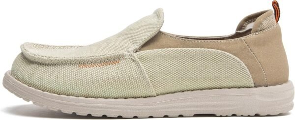 Men’s Slip De Shoes Casual Canvas Loafers Slip-s Hands Free Comfortable Stretch Flat Boat Shoes