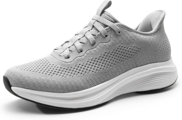 Men’s Hands Free Slip- Walking Shoes Casual Breathable Comfortable Knit Sneaker
