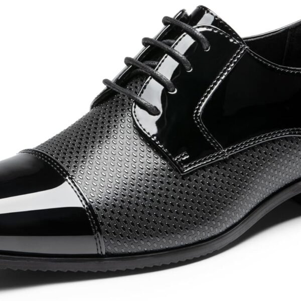 Men's Patent Tuxedo Dress Shoes Classic Lace-up Formal Oxfords