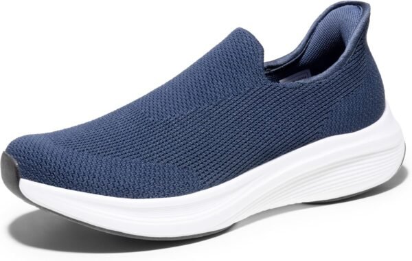 Men’s Hands Free Slip- Loafers Comfortable Walking Shoes Breathable Knit Casual Sneakers