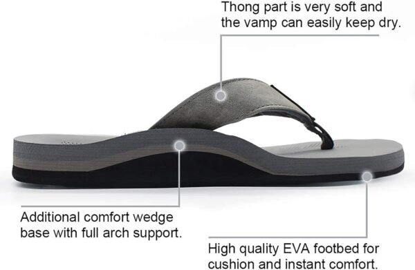 Men's Sandals & Flip-Flops: Featuring Orthopedic Arch Support | Men's Athletic Slides with Soft, Cushioned Insoles