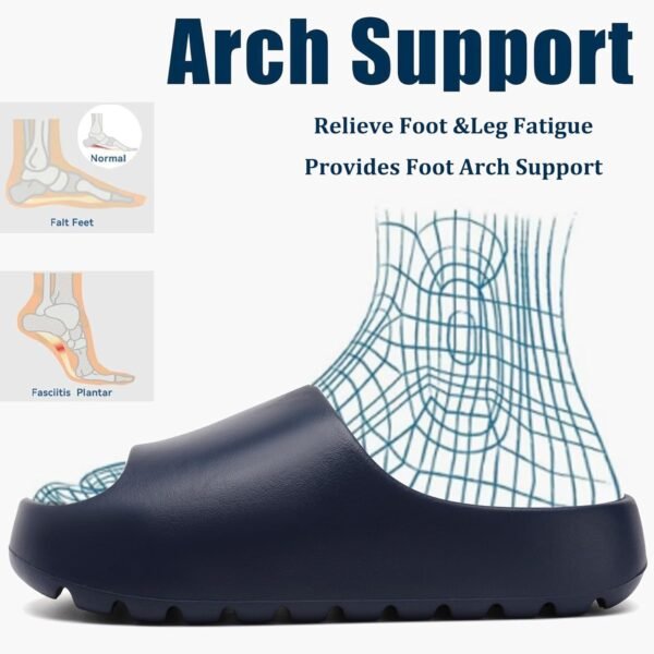 Unisex EVA Slides Soft, Foot-Restorative Slides | Thick-Soled, Open-Toe Design | Men's "Pillow-Feel" Shower & Indoor/Outdoor House Slippers