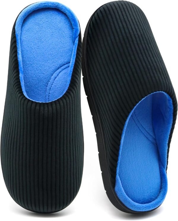 Men's Home Slippers: Features Arch Support, Two-Tone Memory Foam Design, Non-Slip and Suitable for Indoor/Outdoor Wear, Warm and Comfortable Winter Home Footwear