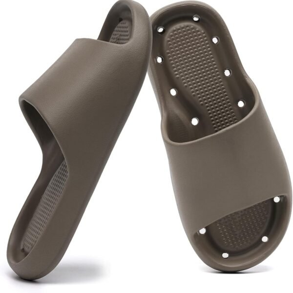 Unisex Shower Slides | Foot-Massaging Slippers | Soft, Cushioned, & Non-Slip | Pool Slides | Comfortable Arch Support | Quick-Drying Design (with Drainage Holes) | Bathroom Slippers