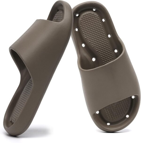 Unisex Shower Slides | Foot-Massaging Slippers | Soft, Cushioned, & Non-Slip | Pool Slides | Comfortable Arch Support | Quick-Drying Design (with Drainage Holes) | Bathroom Slippers