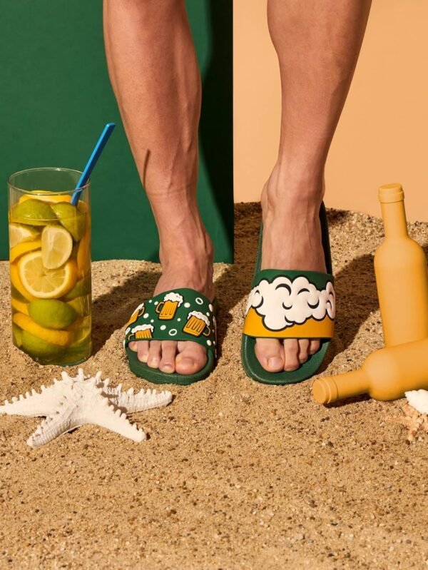 Unisex Summer Non-Slip Slides & Sandals: Fun Pattern Designs | Perfect for Beach, Home, Garden, Bathroom, & Pool Wear (Also Makes an Ideal Gift)