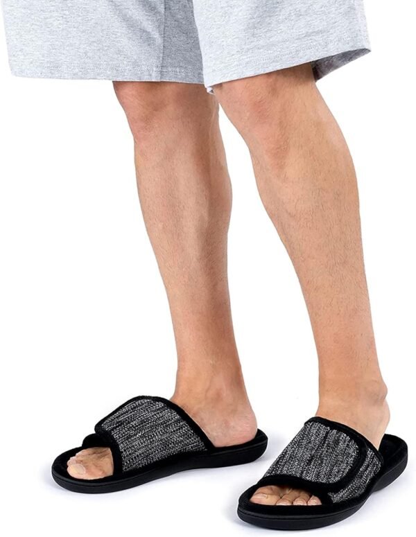 Men's Adjustable, Wrap-Around Memory Foam Slippers